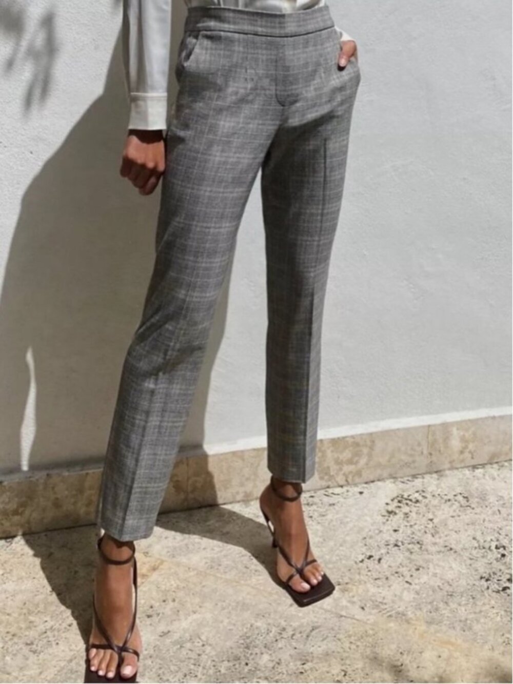 Babaton Aritzia Conan Pants wool 0 neutral minimalist business casual office